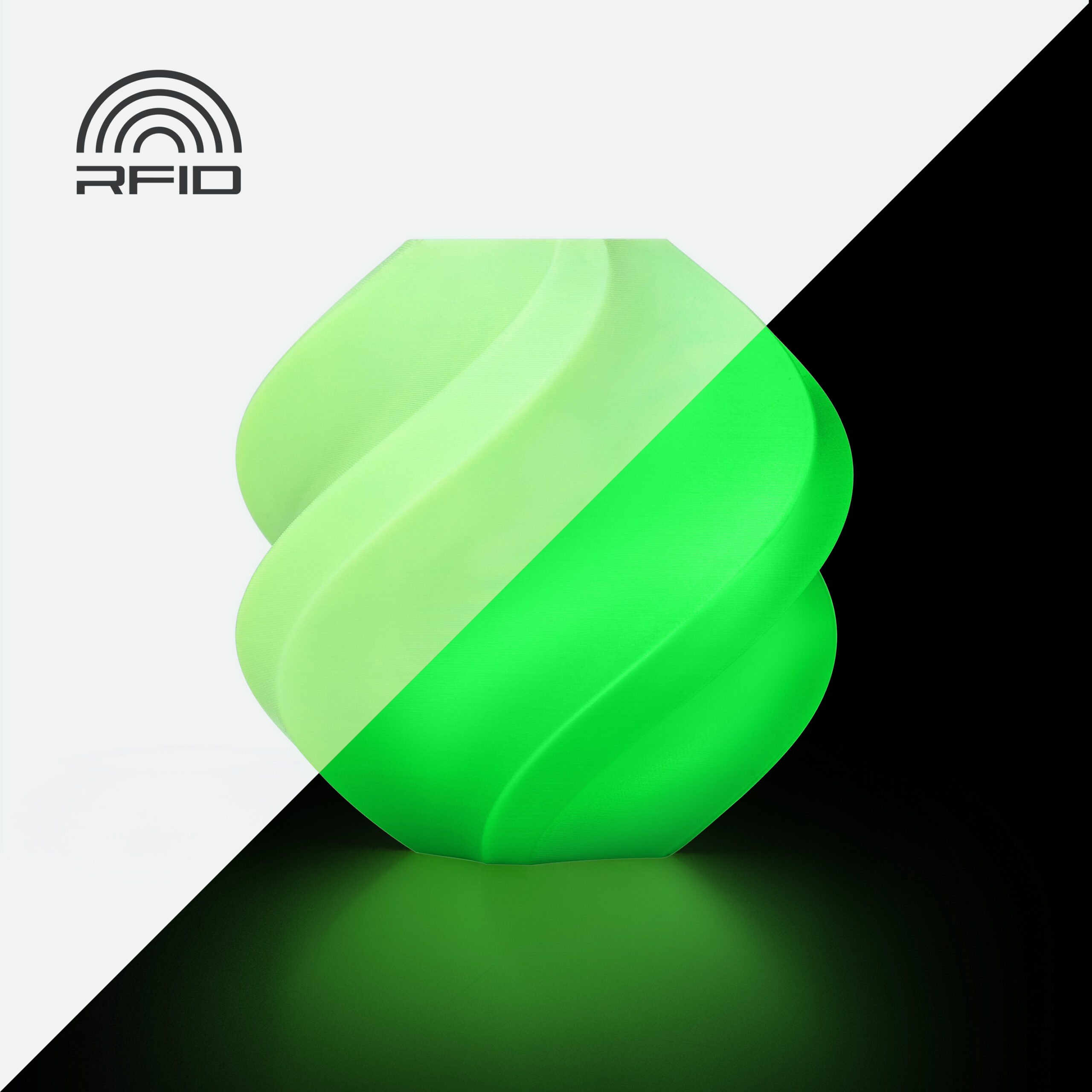 Bambu Lab PLA Glow-Glow Green with Reusable Spool